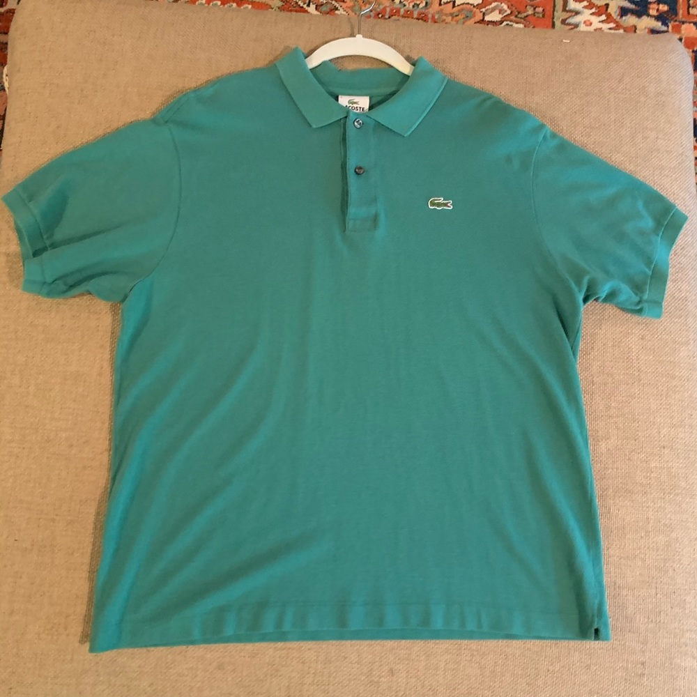 Men’s teal Lacoste polo size 6 (large)